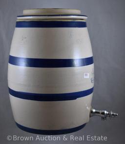 Blue and White Stoneware 2 gal. water cooler (inside only hairline)