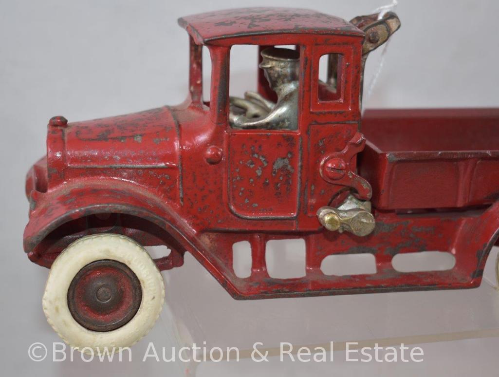 Arcade Cast Iron International Harvester "Red Baby" dump truck, 10.5"l