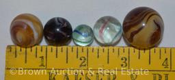 (15) Swirl marbles, 3 sizes