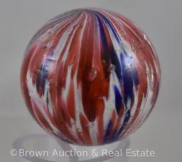 Red, white and blue marble, 1.5"d
