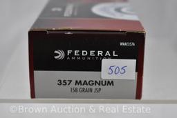 Box of Federal 357 Magnum ammo