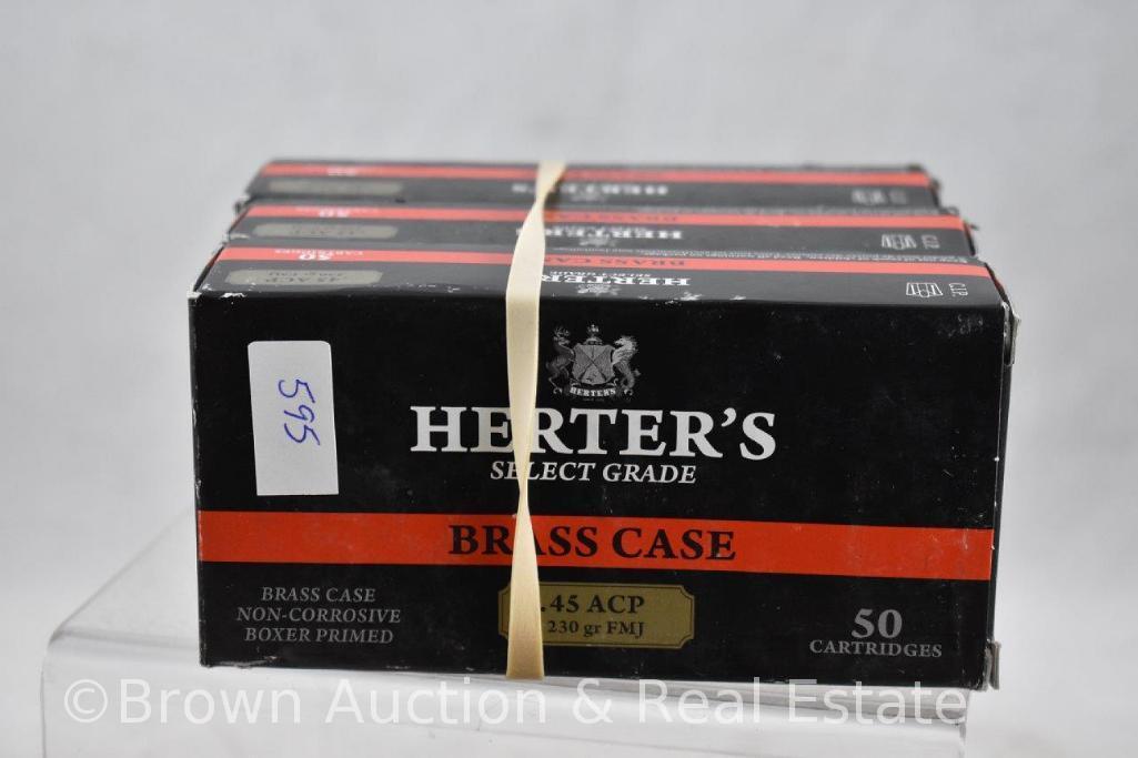 (3) Boxes of Herter's .45 ACP ammo
