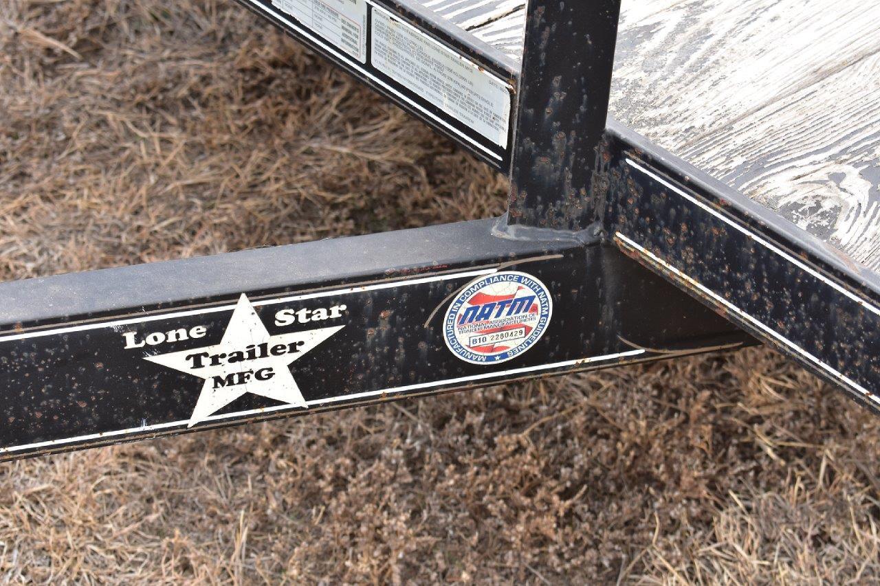 Lone Star 16' Bumper-pull Flatbed Trailer, Rear Ramp And Side Load