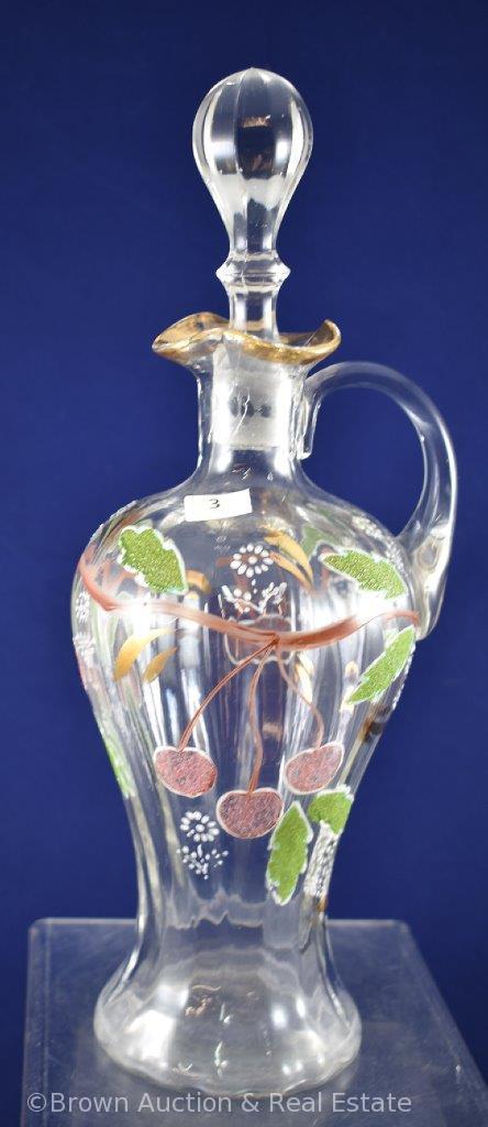 Victorian-style wine decanter with stopper