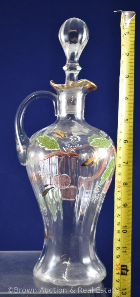 Victorian-style wine decanter with stopper