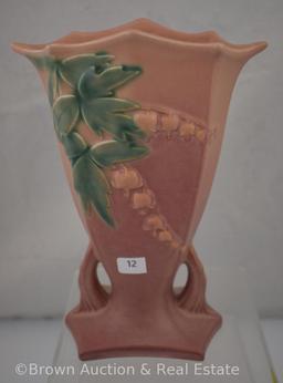 Roseville Bleeding Heart 968-8" vase, pink