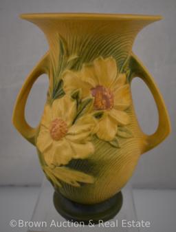 Roseville Peony 66-10" vase, yellow