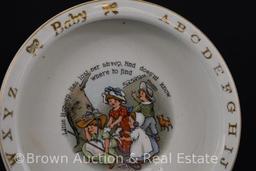 Baby's alaphabet 7"d dish, "Little Bopeep"