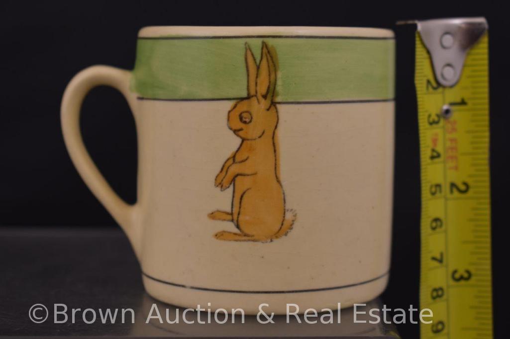 (3) Roseville Juvenile pieces, Standing rabbits