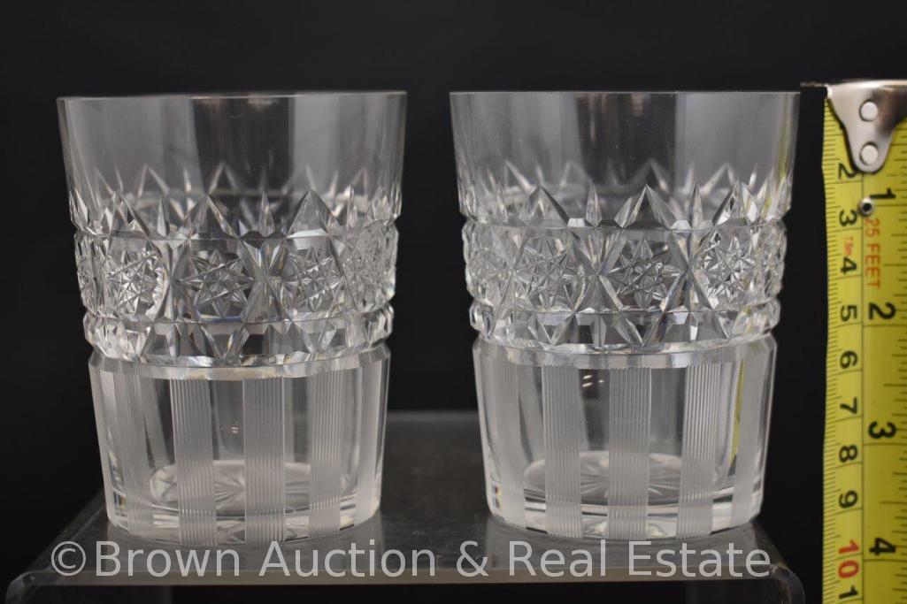 Signed Hawkes American Brilliant Cut Glass water set