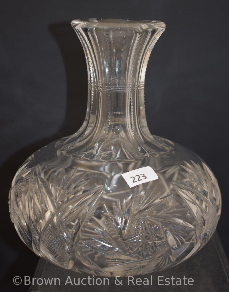 American Brilliant Cut Glass 7"h carafe