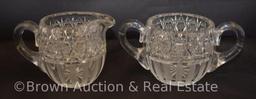 (2) American Brilliant Cut Glass creamer and sugar sets