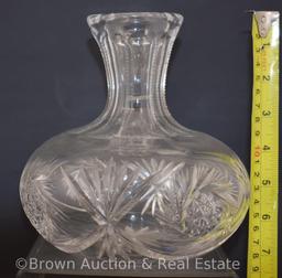 American Brilliant Cut Glass 7"h carafe