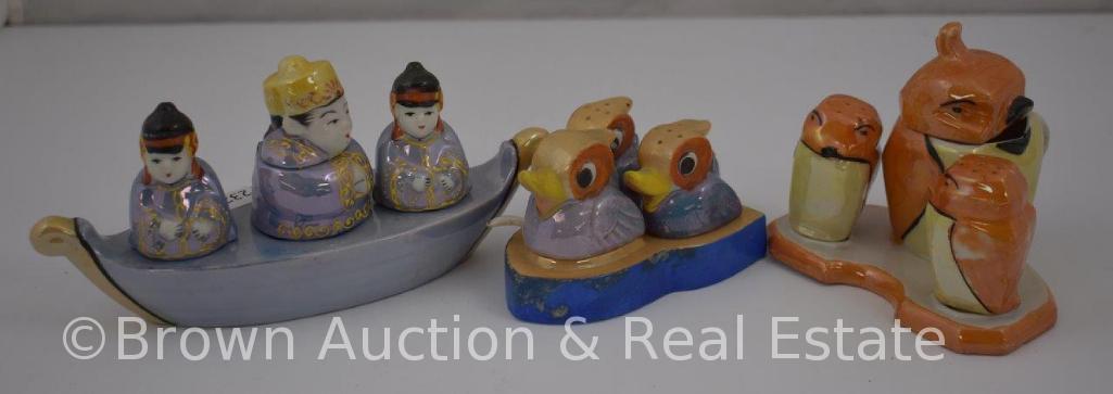 (3) Figural condiment sets