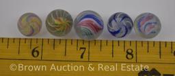 (12)Transparent swirl marbles