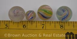 (12)Transparent swirl marbles