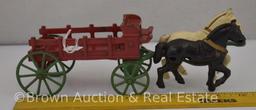 Cast Iron horse-drawn stake wagon