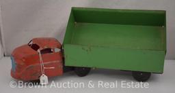 1950's Wyandotte Toy pressed steel side dump truck, shark nose