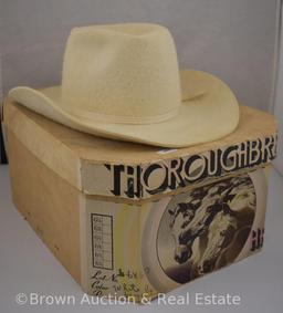 "Thoroughbred Beaver Hats" 10X white hat and original box