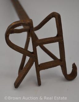 (2) Old forged branding irons