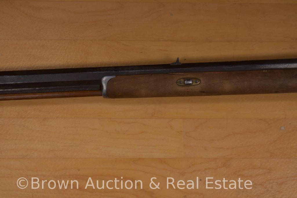 Kentucky Match muzzle loader Rifle, circa 1830's flintlock converted to percussion