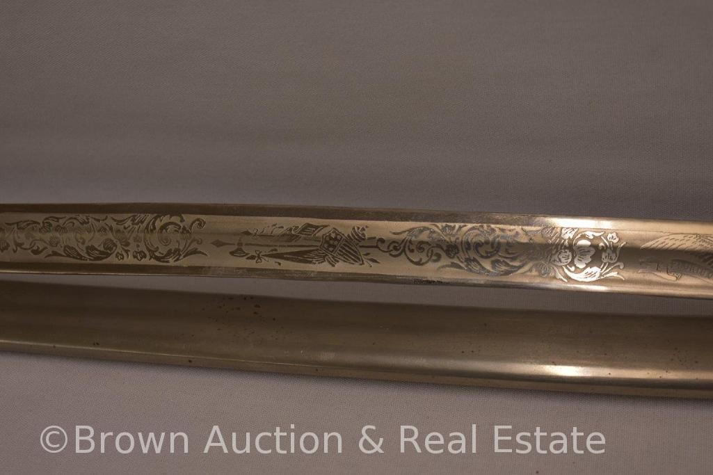 Officer's sword with metal scabbard