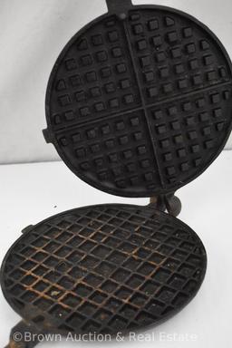 Cast Iron No. 8 waffle iron, Lee's Lightning Hardware Co., Salina, KS