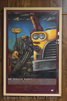 Marcus Pierson "Big Yellow Taxi" framed poster