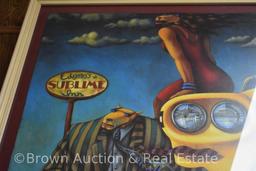 Marcus Pierson "Big Yellow Taxi" framed poster