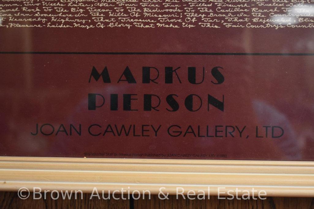 Marcus Pierson "Big Yellow Taxi" framed poster