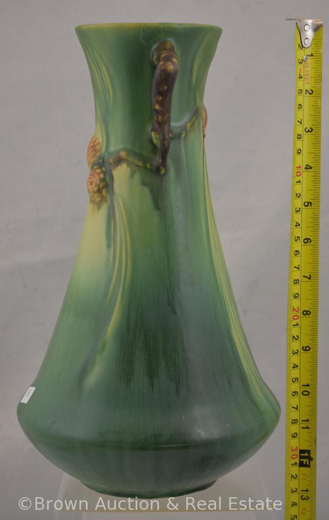 Roseville Pine Cone 712-12" vase, green