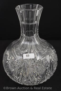 American Brilliant Cut Glass 8"h carafe