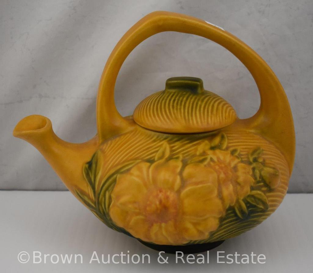 Roseville Peony No. 3 3-pc. Tea set, yellow