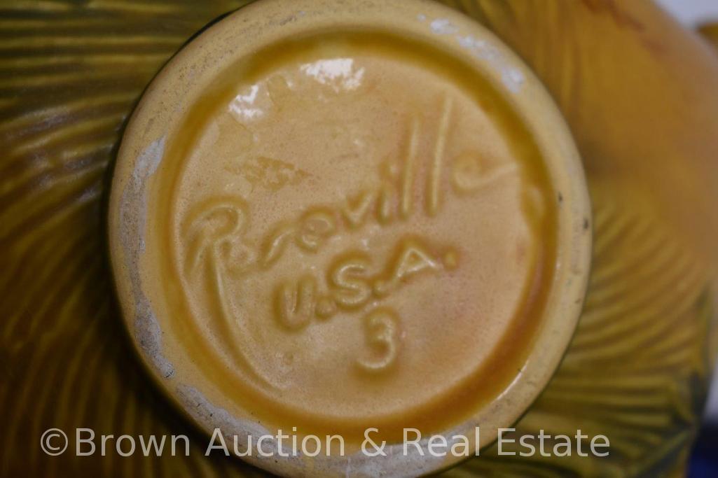 Roseville Peony No. 3 3-pc. Tea set, yellow