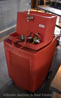 Portable beer keg tub, tap and CO2 gauge included