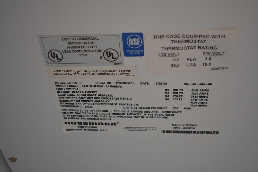 Hussmann Rln-5 14' Freezer