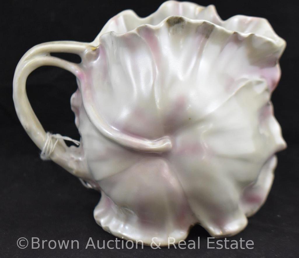 Royal Bayreuth pink pearlized Poppy 4.5" milk pitcher