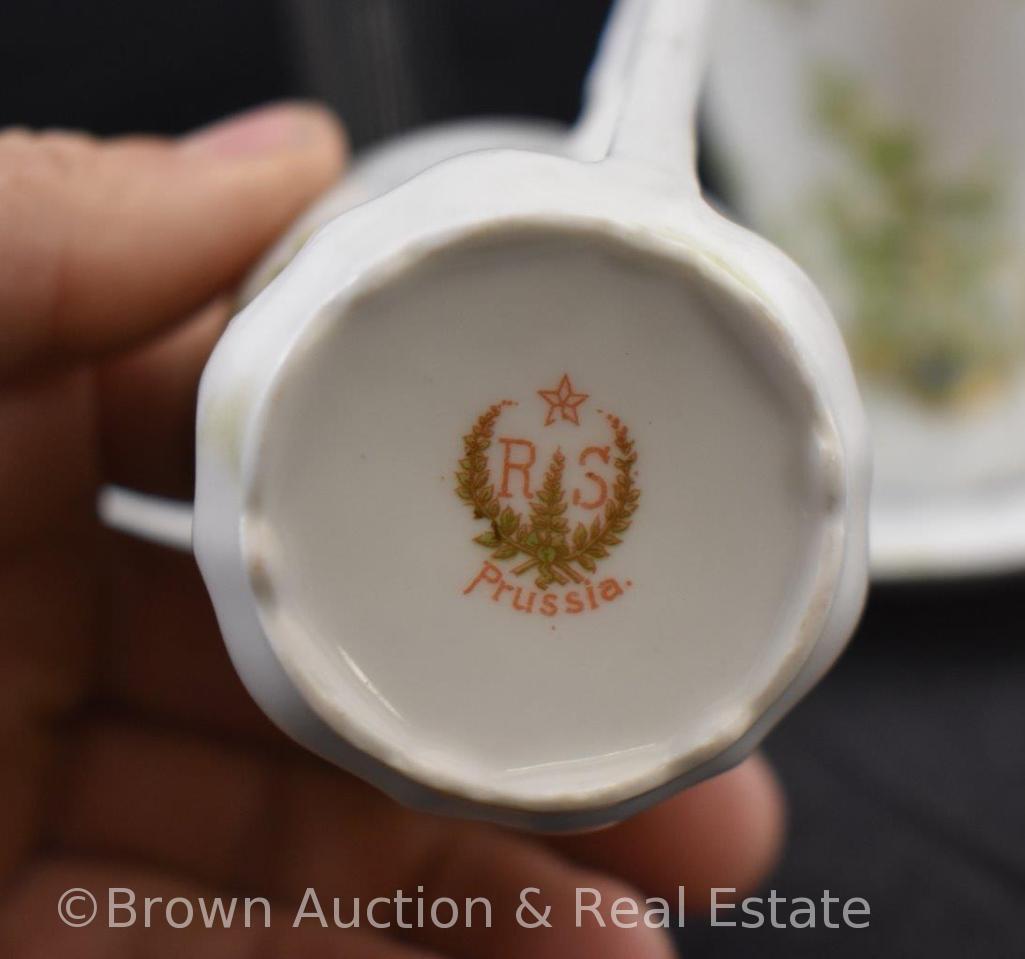 (3) R.S. Prussia cup and saucer sets and R.S. Germany creamer