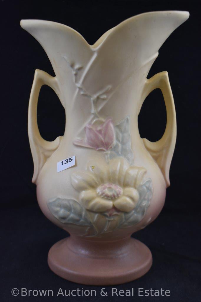 Hull Magnolia 8-10.5" vase, cream