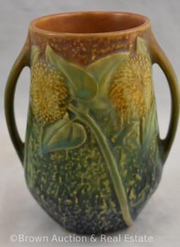 Roseville Sunflower 5" handled vase