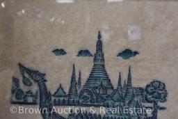 Thai Temple rubbings on rice paper, Classical Dancers