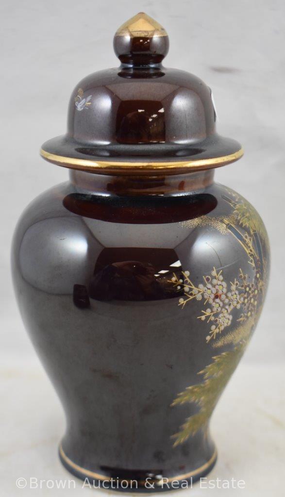 (2) Oriental jars - ginger and temple