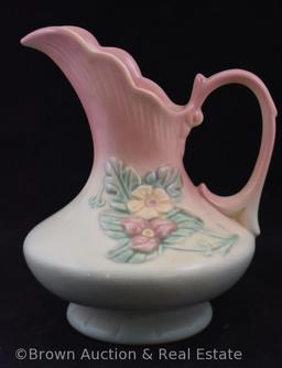 Hull Wildflower W-11-8.5" pitcher, pink/blue