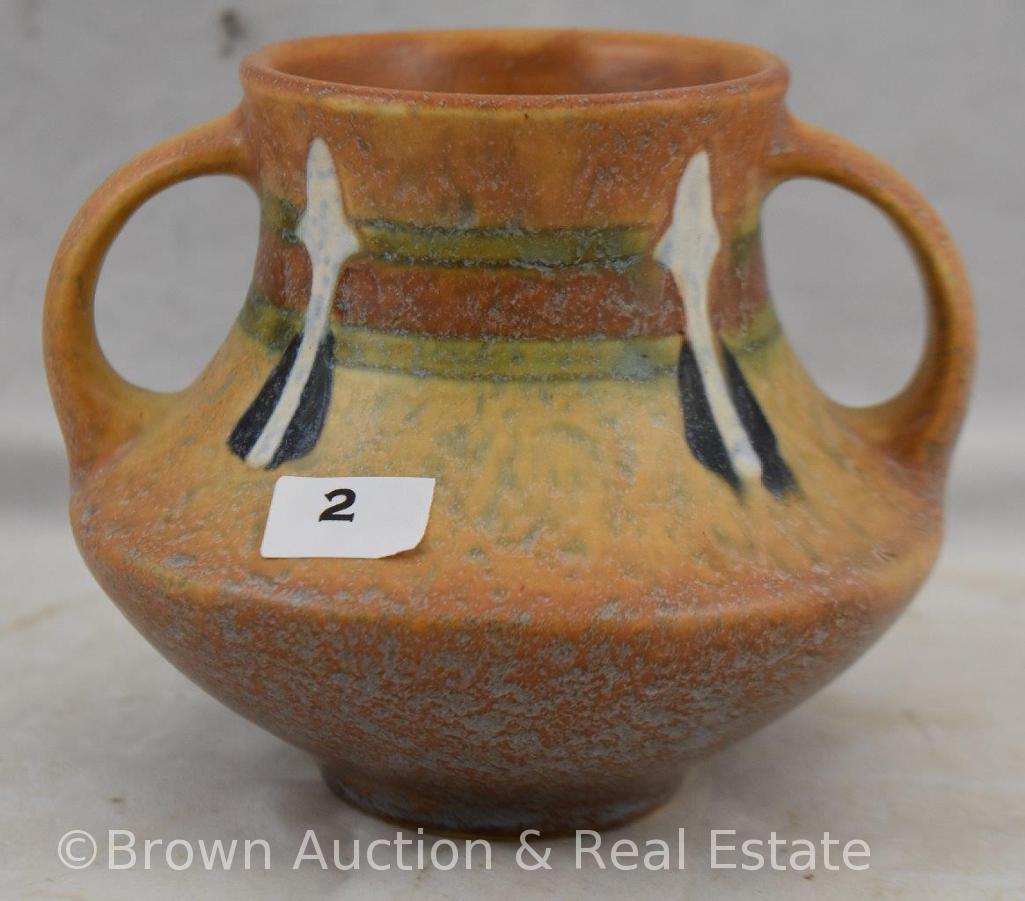Roseville Monticello 555-4" vase, brown