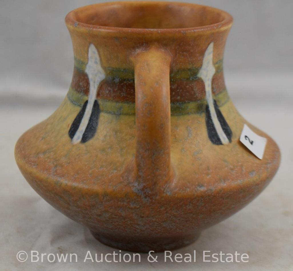 Roseville Monticello 555-4" vase, brown
