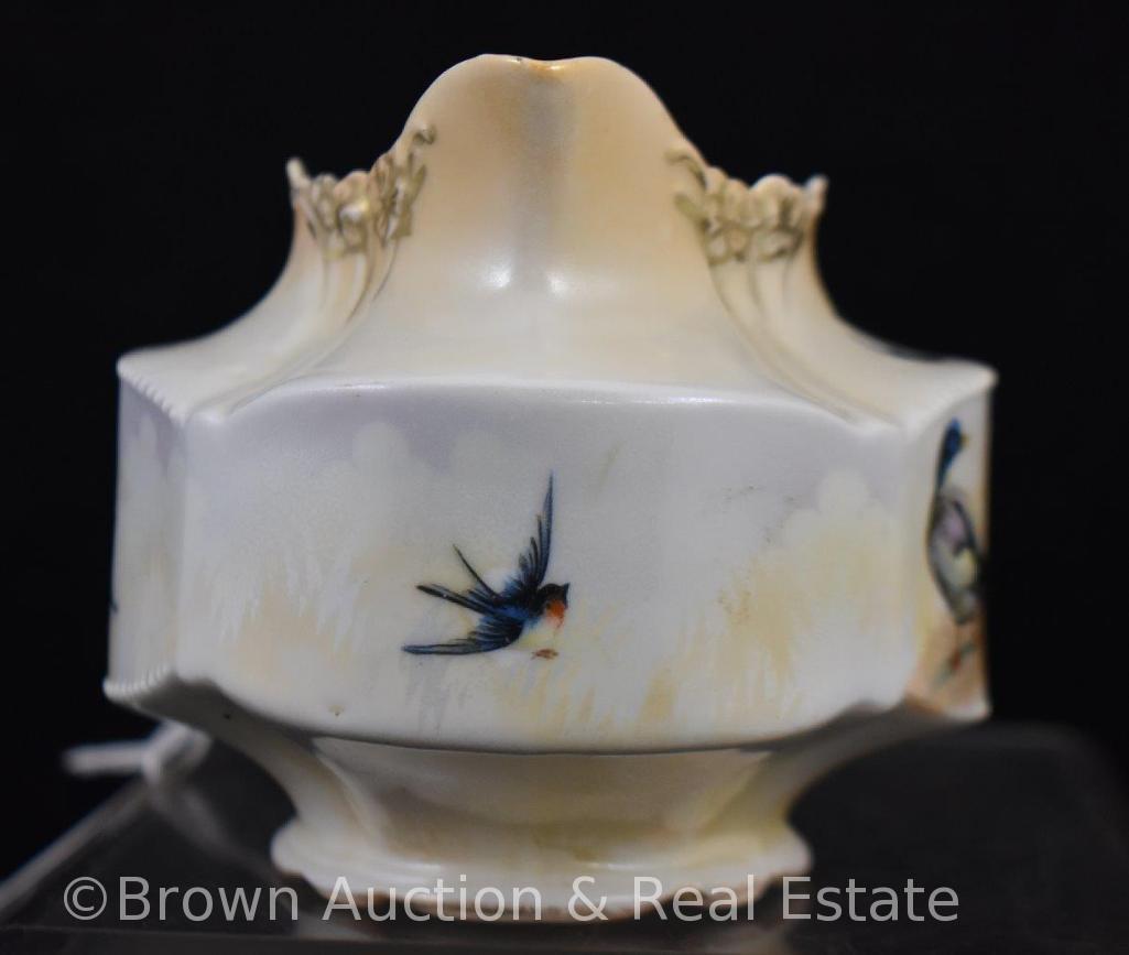 R.S. Prussia 3.5" creamer featuring Duck and Swallows