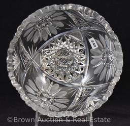 Cut Glass 4"h x 8"d bowl