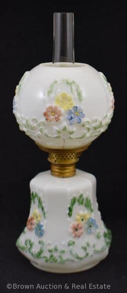 Milk Glass miniature kerosene oil lamp