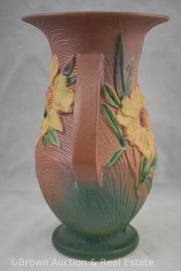 Roseville Peony 66-10" vase, pink