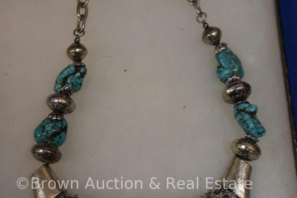 (3) Gorgeous turquoise necklaces